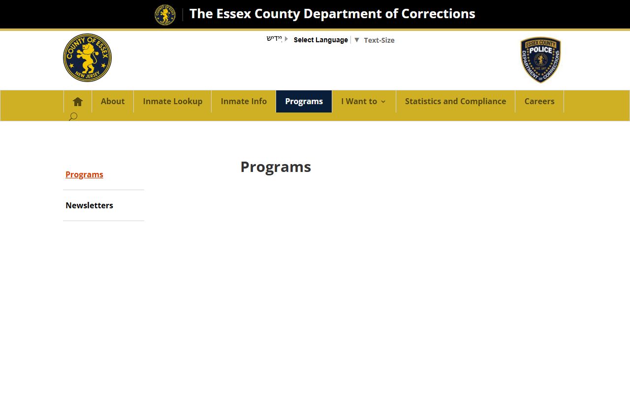 Essex County jail mugshots and corrections programs